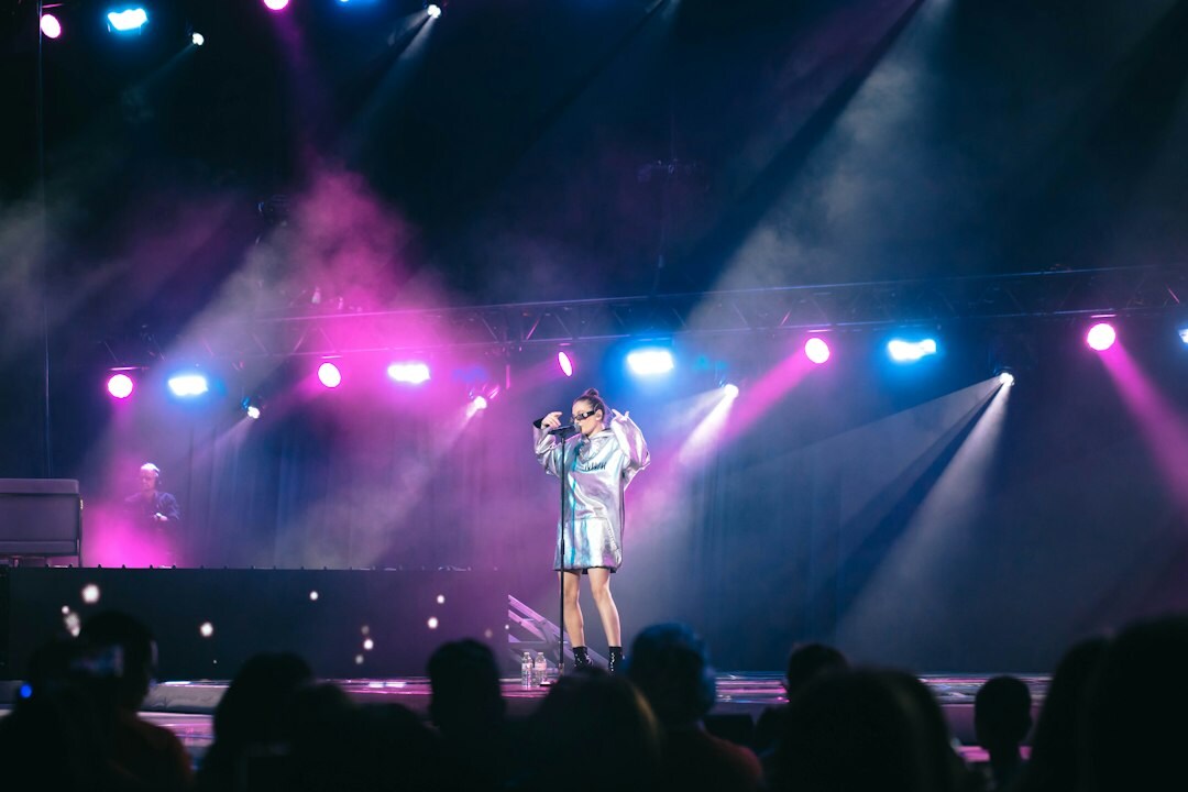 famous celebrity on stage